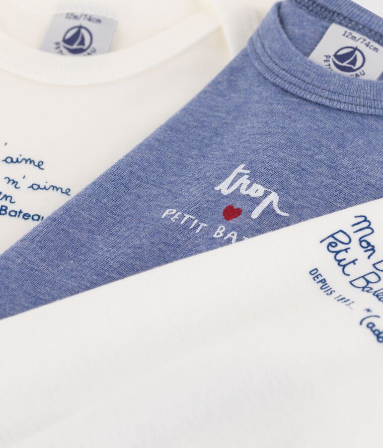 Set mit drei lang&auml;rmeligen Bodys vielfarbig