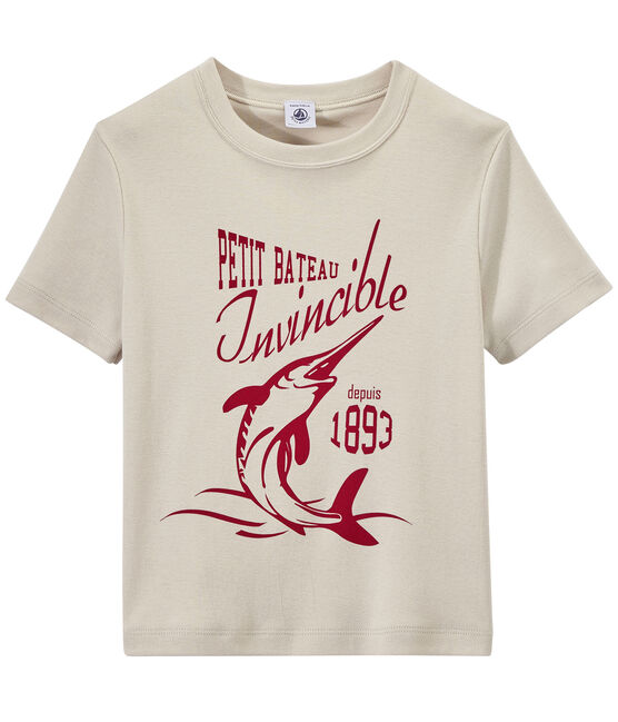 Jungen-T-Shirt mit Motiv weiss Feta