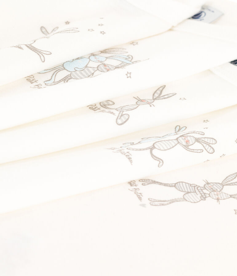 5er-Set lang&auml;rmelige Baby-Bodys aus Baumwolle mit H&auml;schenmotiv variante 1