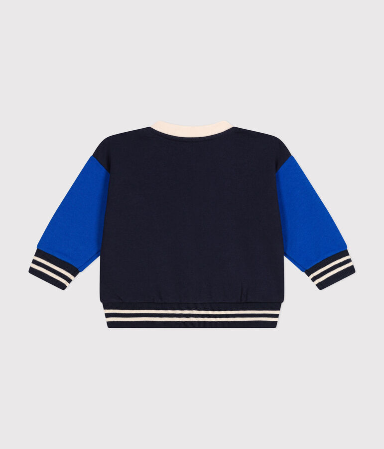 Baby College-Jacke aus Molton blau/blau