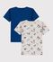2er-Set kurzärmelige T-Shirts aus Bio-Baumwolle mit Paris-Print für Jungen variante 1