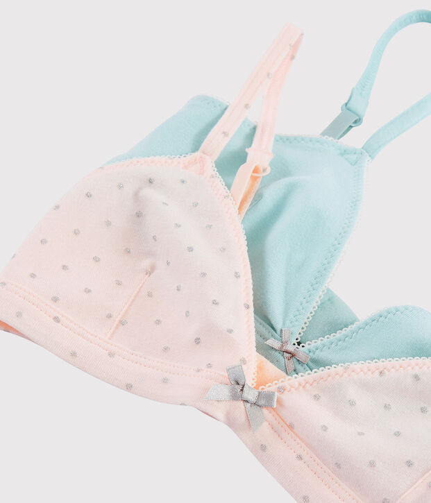 Set mit 2 paillettenbesetzten BHs f&uuml;r M&auml;dchen vielfarbig
