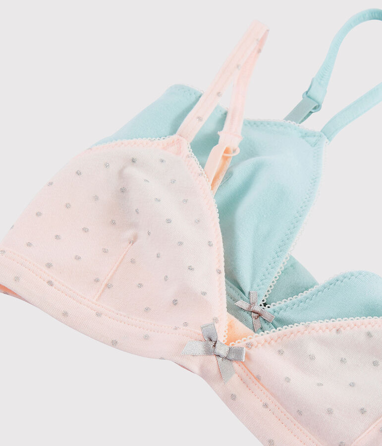 Set mit 2 paillettenbesetzten BHs f&uuml;r M&auml;dchen vielfarbig