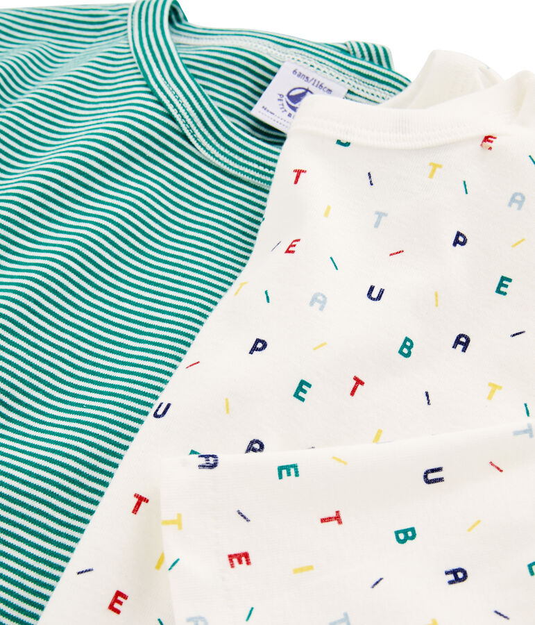 2er-Set lang&auml;rmlige T-Shirts f&uuml;r kleine Jungen vielfarbig