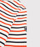 Streifenshirt aus Baumwolle Damen weiss MARSHMALLOW/ SMOKING/ CAROTTE