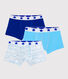 3er-Set ozeanblaue Boxershorts für Jungen
