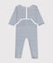 Langärmelige Baby-Pyjamas aus Baumwolle weiss ECUME/ INCOGNITO