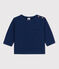 Langärmeliges Baby-T-Shirt aus Baumwolle blau MEDIEVAL