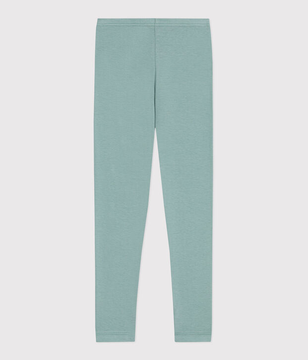 Kinder-Leggings aus einfarbiger Baumwolle gr&uuml;n