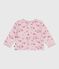 Baby-Cardigan aus Baumwolle mit Blumenmotiv rosa JOLI/weiss MULTICO