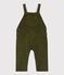 Baby-Latzhose aus Velours. grün MILITARY
