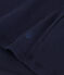 Damen-T-Shirt L’ICONIQUE aus einfarbiger Baumwolle mit Pikotkante blau SMOKING