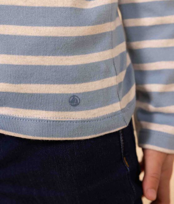 Kinder-Matrosenshirt aus Baumwolle für Mädchen AZUL/ MONTELIMAR
