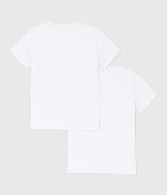 2er-Set kurzärmelige weiße T-Shirts für Jungen variante 1