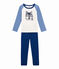 Jungen Schlafanzug blau LIMOGES/weiss MULTICO