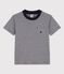 Kurzärmeliges T-Shirt aus Baumwolle für Jungen blau SMOKING/weiss MARSHMALLOW