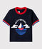 Kurzärmeliges Baby-T-Shirt aus Baumwolle für Jungen blau SMOKING