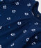 Langärmelige Baby-Bluse aus geblümter Baumwolle  blau MEDIEVAL/weiss MULTICO