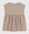 Kurzärmeliges Baby-Kleid aus Seersucker MARECAGE/ SALINE