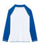 Sonnenschutz-T-Shirt Mädchen und Jungen weiss MARSHMALLOW/blau RIYADH