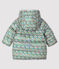Gesteppter Baby-Anorak für Mädchen weiss MARSHMALLOW/weiss MULTICO