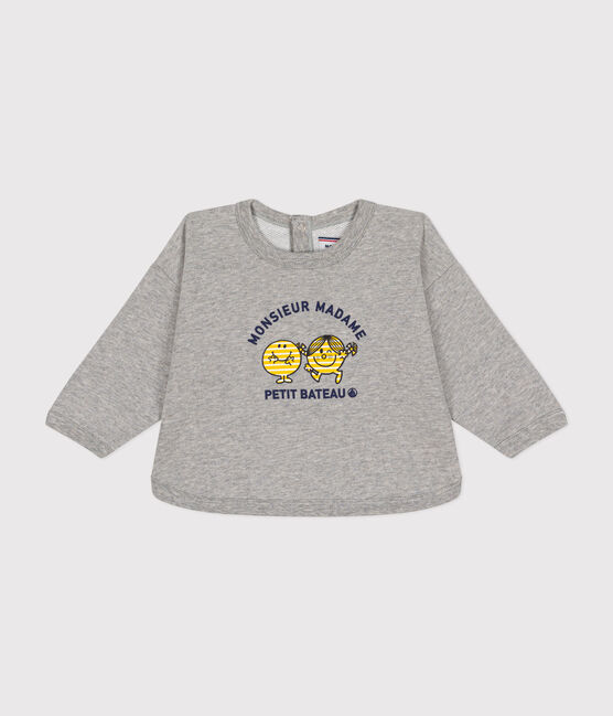 Baby-Sweatshirt Mr. Men und Little Miss aus Jersey  grau CHATON CHINE