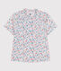 Kurzärmelige Kinder-Bluse aus Baumwolle mit Blumenmuster