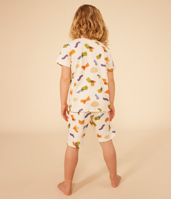 Kurzer Kinderpyjama aus Baumwolle mit Printmotiv weiss AVALANCHE/ MULTICO