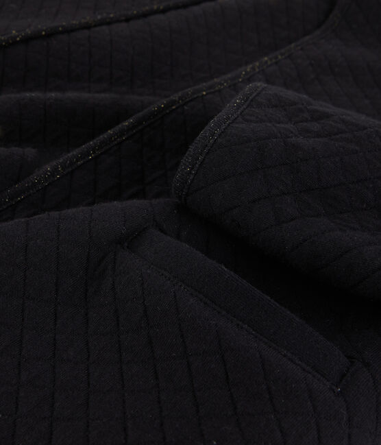 Cardigan-Jacke aus Doppeljersey für Damen schwarz NOIR/gelb DORE