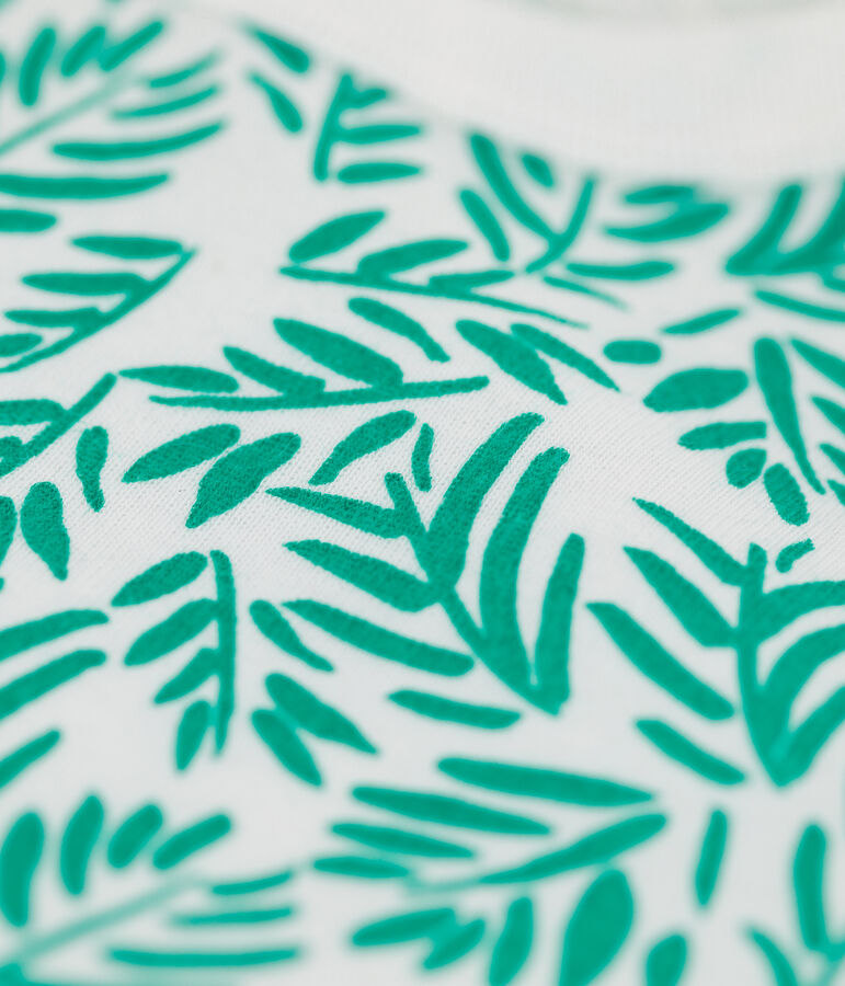 Baby-Kurzoverall aus Baumwolle. weiss/vielfarbig