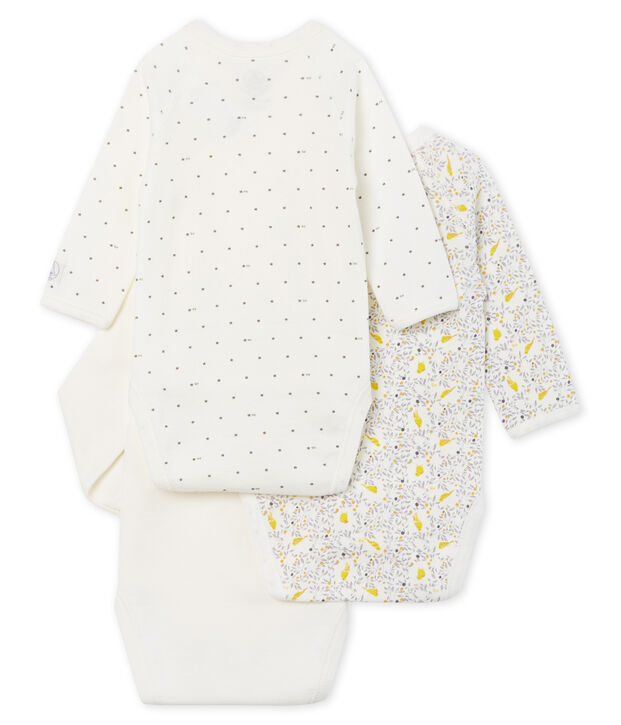 3er-Set lang&auml;rmlige Baby-Bodys f&uuml;r M&auml;dchen vielfarbig