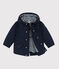 Mittellanger Baby-Parka für Jungen blau SMOKING