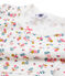 Rippstrick-Nachthemd für kleine Mädchen weiss MARSHMALLOW/weiss MULTICO
