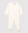 Baby-Strampler aus Baumwolle mit Herzchen-Motiv weiss MARSHMALLOW/ PAPAYE