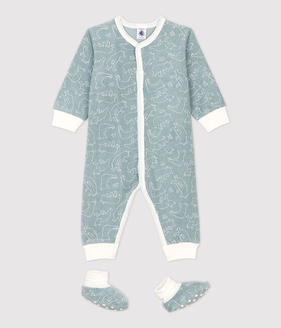 Baby-Schlaf-Set aus kuschelig weichem Bouclé-Frottee mit Bären-Muster SEDUMBLUE/ ECUME