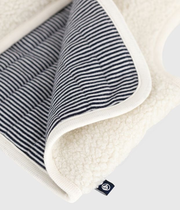 Baby-Weste aus Baumwolle mit Ringelstreifen und Sherpa naturfarben/vielfarbig