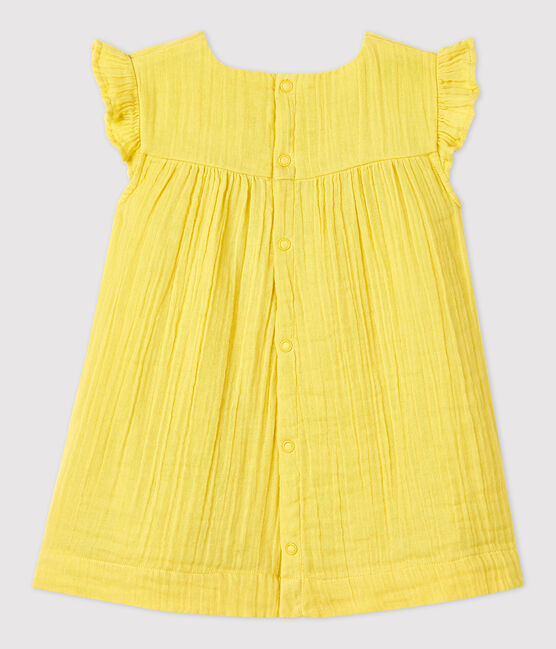 Baby-Kleid aus Bio-Baumwollgaze gelb ORGE