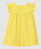 Baby-Kleid aus Bio-Baumwollgaze gelb ORGE