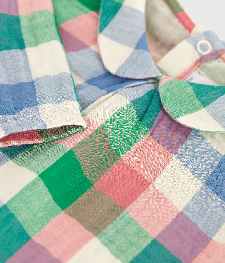 Baby-Bluse aus Musselin-Stoff naturfarben/vielfarbig