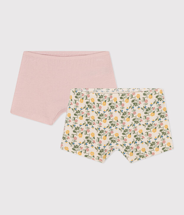 2er-Set Kinder-Shortys mit Blumenmuster aus Baumwolle vielfarbig