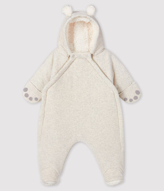 Baby-Bären-Overall aus Velours beige MONTELIMAR CHINE