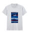 Unisex T-Shirt Postkarten-Motiv grau POUSSIERE CHINE