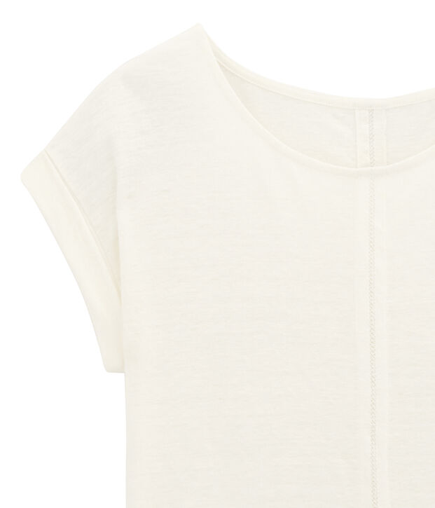 >>T-Shirt mit kurzen &Auml;rmeln weiss