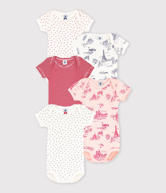 5er-Set kurzärmelige Baby-Bodys für Mädchen variante 1