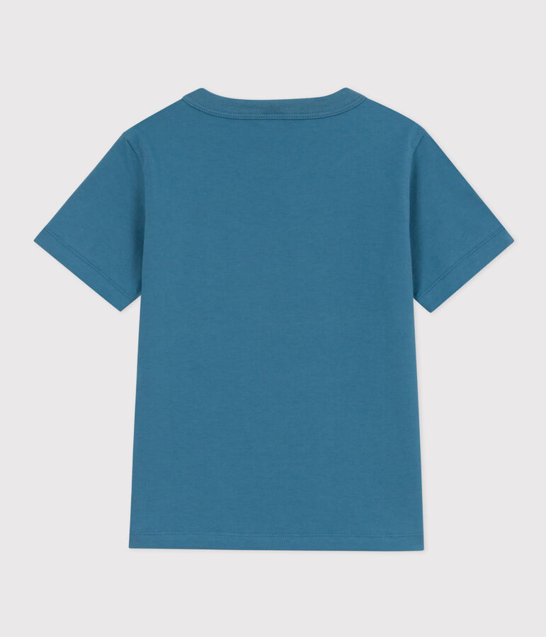 Kurz&auml;rmeliges Kinder-T-Shirt aus Baumwolle f&uuml;r Jungen blau