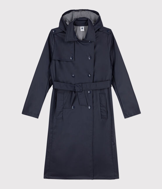 Trenchcoat mit Kapuze für Damen blau SMOKING