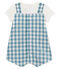 Baby-kurzoverall jungen blau FONTAINE/weiss MARSHMALLOW
