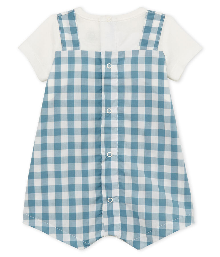 Baby-kurzoverall jungen blau FONTAINE/weiss MARSHMALLOW
