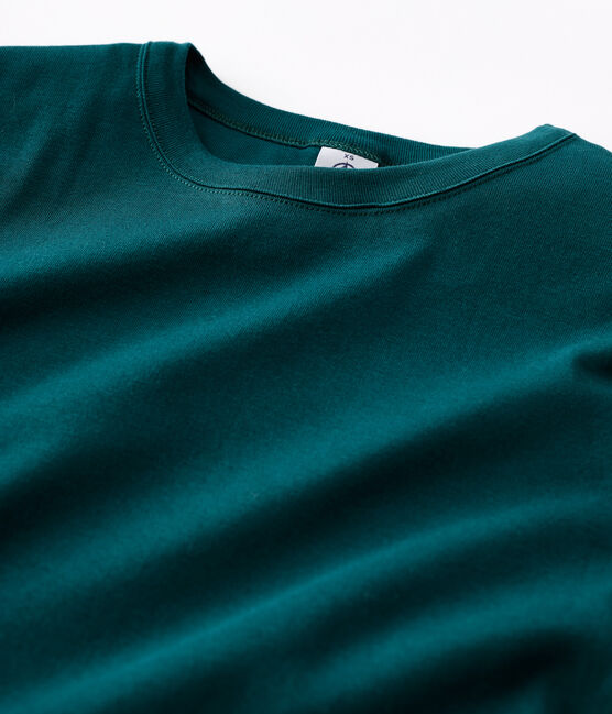 Klassisches Damen-T-Shirt aus Baumwolle mit Rundhalsausschnitt grün PINEDE