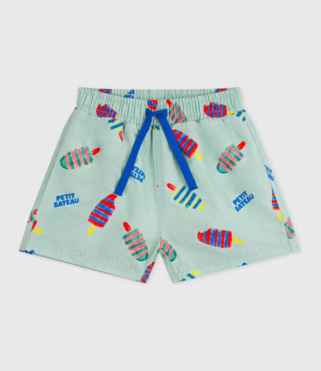 Baby-Badeshorts mit Eismotiven blau/vielfarbig